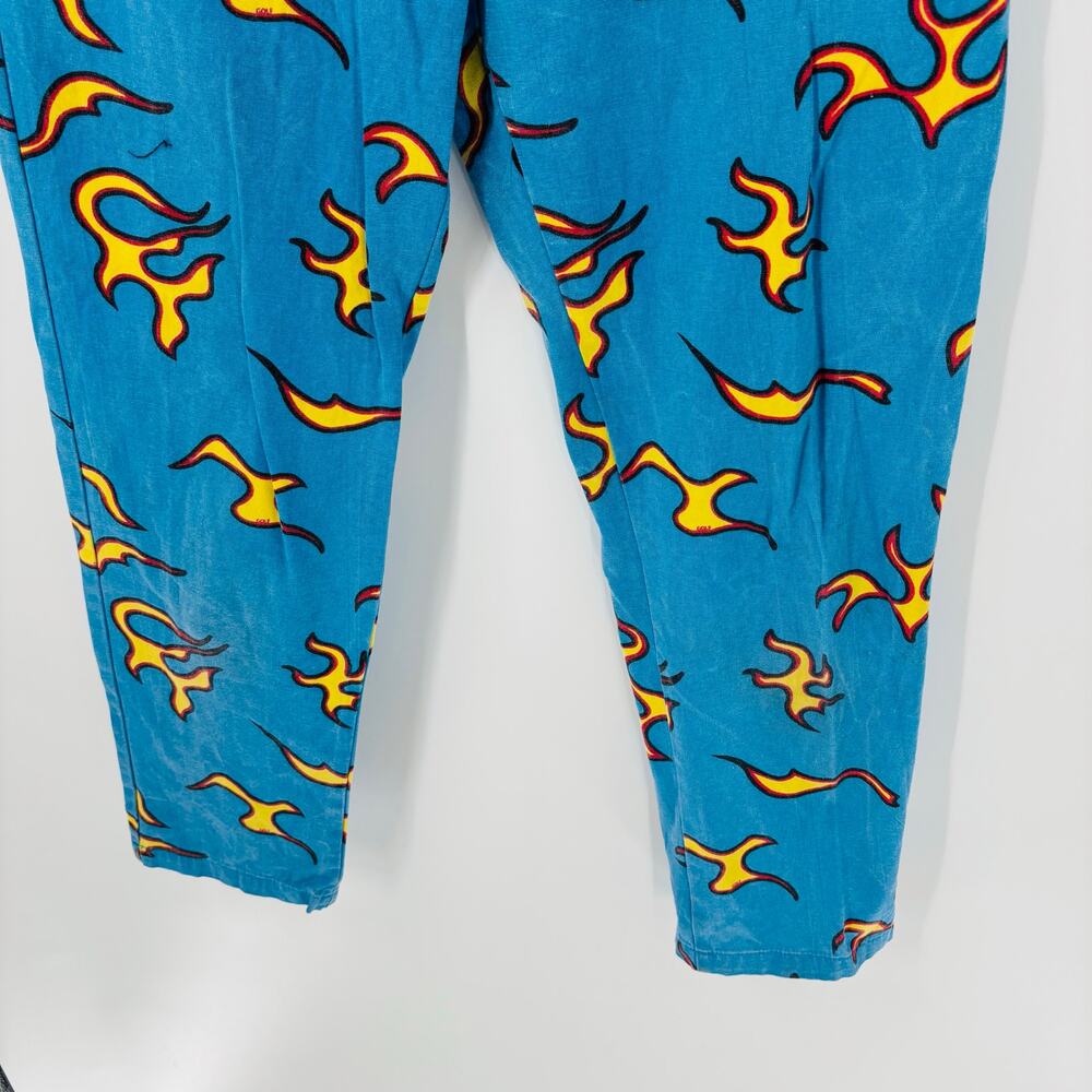 GOLF WANG Flame Pants Size 32 Mens Blue Tyler The Creator Tapered Cotton - Picture 7 of 7